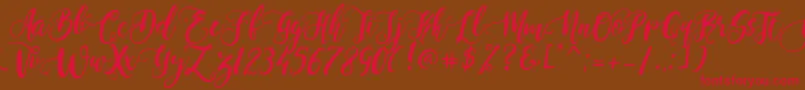 PerfumeClassicDemoVersion Font – Red Fonts on Brown Background