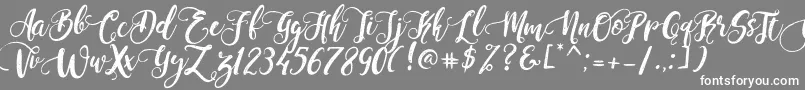 PerfumeClassicDemoVersion Font – White Fonts on Gray Background