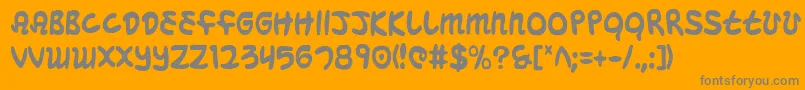 MagicBeansCondensed Font – Gray Fonts on Orange Background