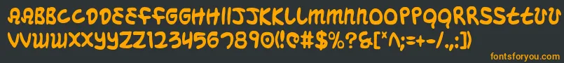 MagicBeansCondensed Font – Orange Fonts on Black Background