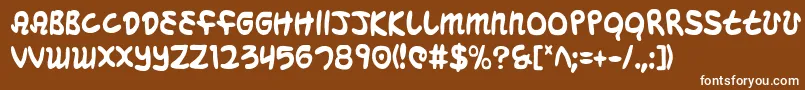 MagicBeansCondensed Font – White Fonts on Brown Background