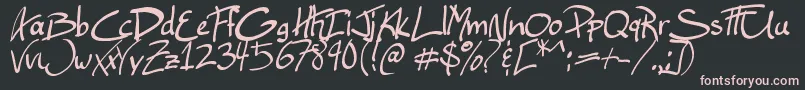 EllianarelleSPath Font – Pink Fonts on Black Background