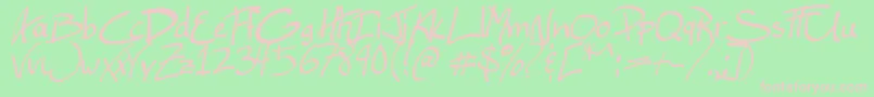 EllianarelleSPath Font – Pink Fonts on Green Background