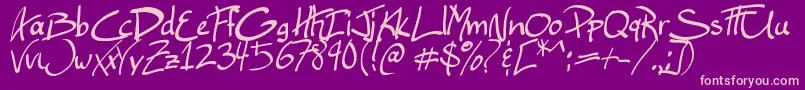 EllianarelleSPath Font – Pink Fonts on Purple Background
