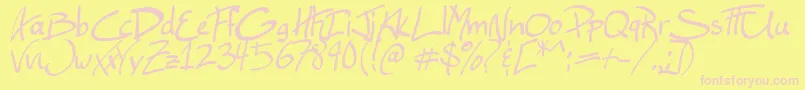 EllianarelleSPath Font – Pink Fonts on Yellow Background