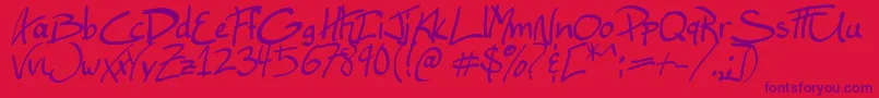 EllianarelleSPath Font – Purple Fonts on Red Background