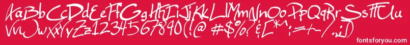EllianarelleSPath Font – White Fonts on Red Background