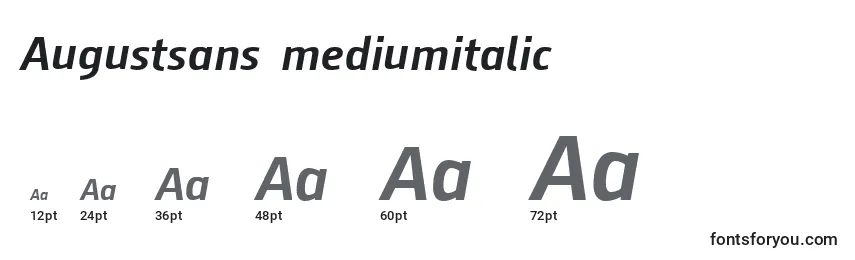 Размеры шрифта Augustsans66mediumitalic