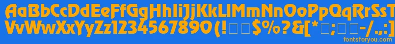 Шрифт AgrevuecyrRomanMedium – оранжевые шрифты на синем фоне