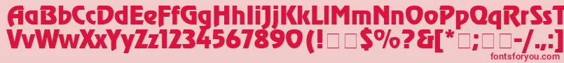 AgrevuecyrRomanMedium Font – Red Fonts on Pink Background