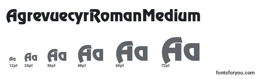 AgrevuecyrRomanMedium Font Sizes