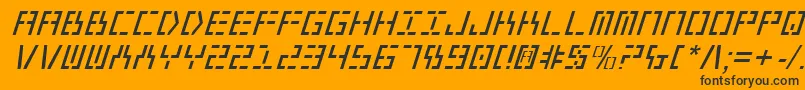 Year2000Italic Font – Black Fonts on Orange Background