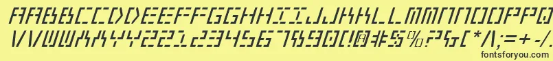 Year2000Italic Font – Black Fonts on Yellow Background