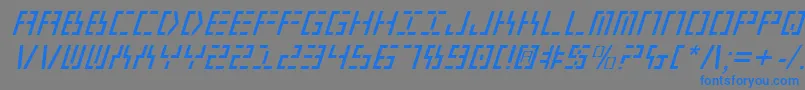 Year2000Italic Font – Blue Fonts on Gray Background