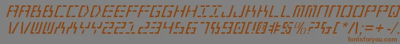 Шрифт Year2000Italic – коричневые шрифты на сером фоне