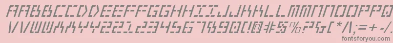 Year2000Italic Font – Gray Fonts on Pink Background