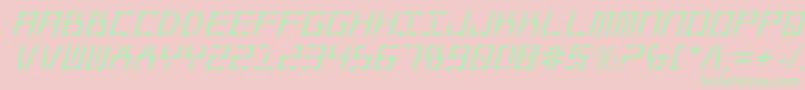 Year2000Italic Font – Green Fonts on Pink Background