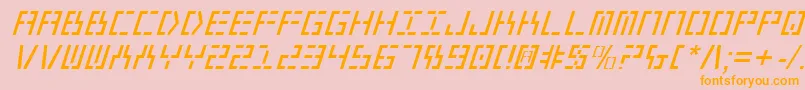 Year2000Italic Font – Orange Fonts on Pink Background