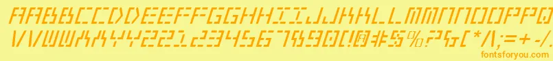 Шрифт Year2000Italic – оранжевые шрифты на жёлтом фоне