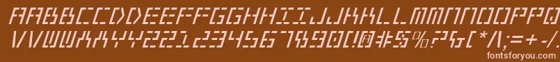 Year2000Italic Font – Pink Fonts on Brown Background