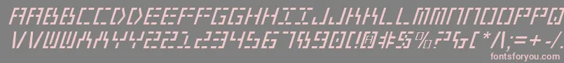 Fonte Year2000Italic – fontes rosa em um fundo cinza