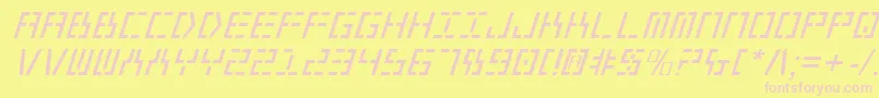 Year2000Italic Font – Pink Fonts on Yellow Background