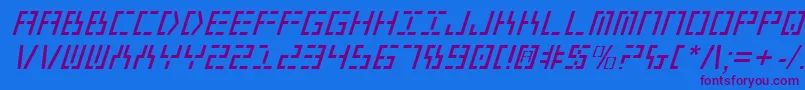 fuente Year2000Italic – Fuentes Moradas Sobre Fondo Azul