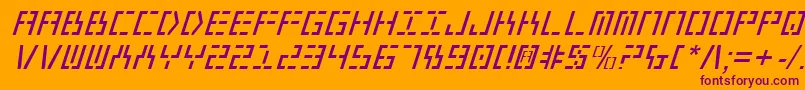 Шрифт Year2000Italic – фиолетовые шрифты на оранжевом фоне