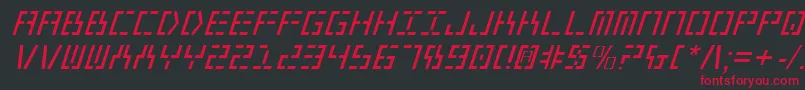 Year2000Italic Font – Red Fonts on Black Background