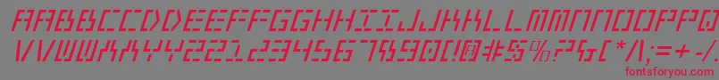 Year2000Italic Font – Red Fonts on Gray Background