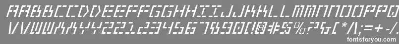 Year2000Italic Font – White Fonts on Gray Background