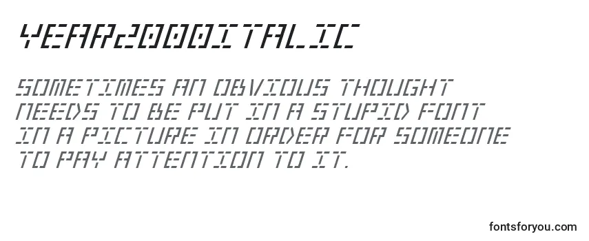 Review of the Year2000Italic Font