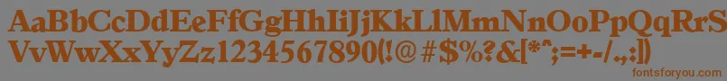 GranadaserialHeavyRegular Font – Brown Fonts on Gray Background