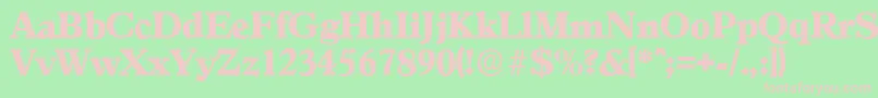 GranadaserialHeavyRegular Font – Pink Fonts on Green Background