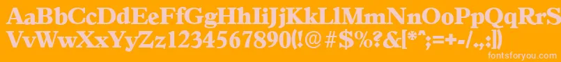 GranadaserialHeavyRegular Font – Pink Fonts on Orange Background