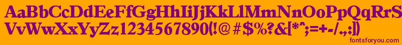 GranadaserialHeavyRegular Font – Purple Fonts on Orange Background