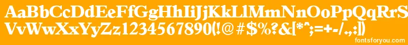 フォントGranadaserialHeavyRegular – オレンジの背景に白い文字