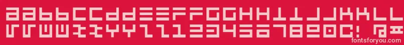 Jaycox Font – Pink Fonts on Red Background