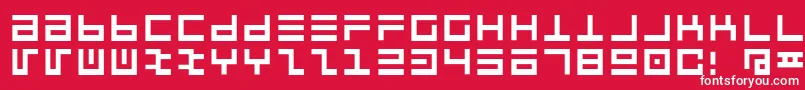 Jaycox Font – White Fonts on Red Background