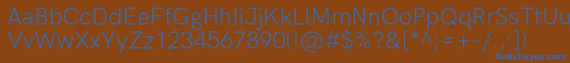 HkgroteskLightlegacy Font – Blue Fonts on Brown Background