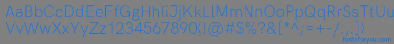 HkgroteskLightlegacy Font – Blue Fonts on Gray Background