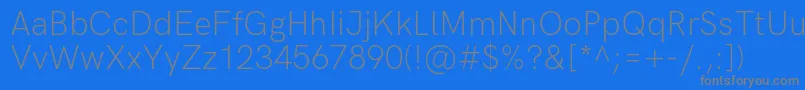 HkgroteskLightlegacy Font – Gray Fonts on Blue Background