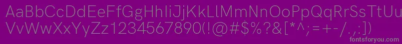 HkgroteskLightlegacy Font – Gray Fonts on Purple Background