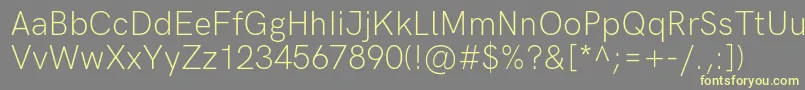 HkgroteskLightlegacy Font – Yellow Fonts on Gray Background