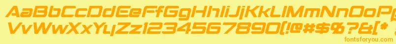 MontalbanItalic Font – Orange Fonts on Yellow Background