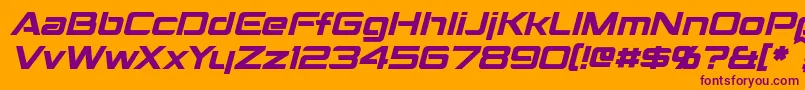 MontalbanItalic Font – Purple Fonts on Orange Background