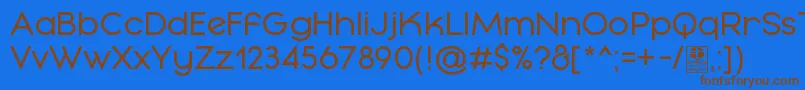 Шрифт MayekaRegularDemo – коричневые шрифты на синем фоне