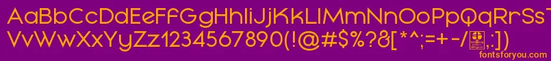 MayekaRegularDemo Font – Orange Fonts on Purple Background