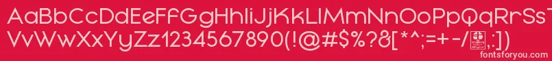 MayekaRegularDemo Font – Pink Fonts on Red Background