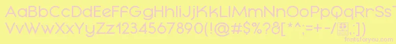 MayekaRegularDemo Font – Pink Fonts on Yellow Background